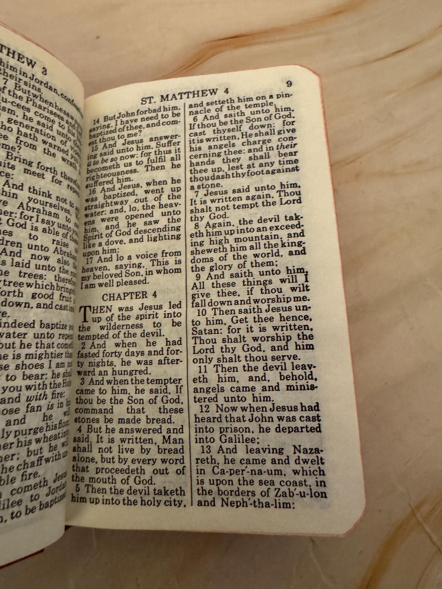 1976 Gideons Red Pocket New Testament, King James Version with Psalms and Proverbs - Ref x638