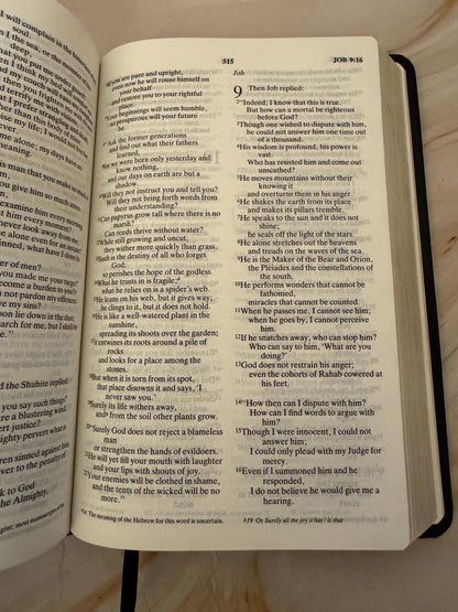 1995 NIV Holy Bible with Bible Guide, Black Leather New International Version Boxed Bible - Ref x637