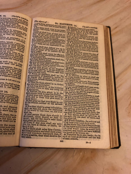 1921 Holy Bible – Antique Christian Bible – Small Pocket Bible - Ref x417