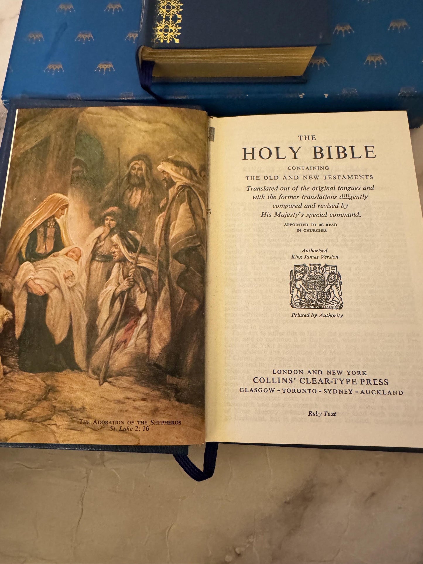 1940 Holy Bible & Common Prayer Set KJV – Leather Bound Boxed Gift- Ref X626