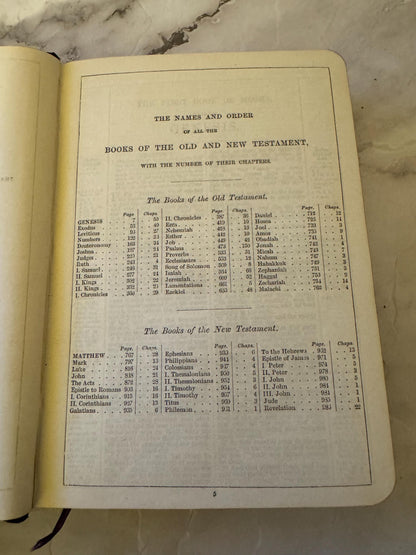 1896 Holy Bible KJV Jerusalem Olive Wood Covers Antique Victorian Christian Gift - Ref X630