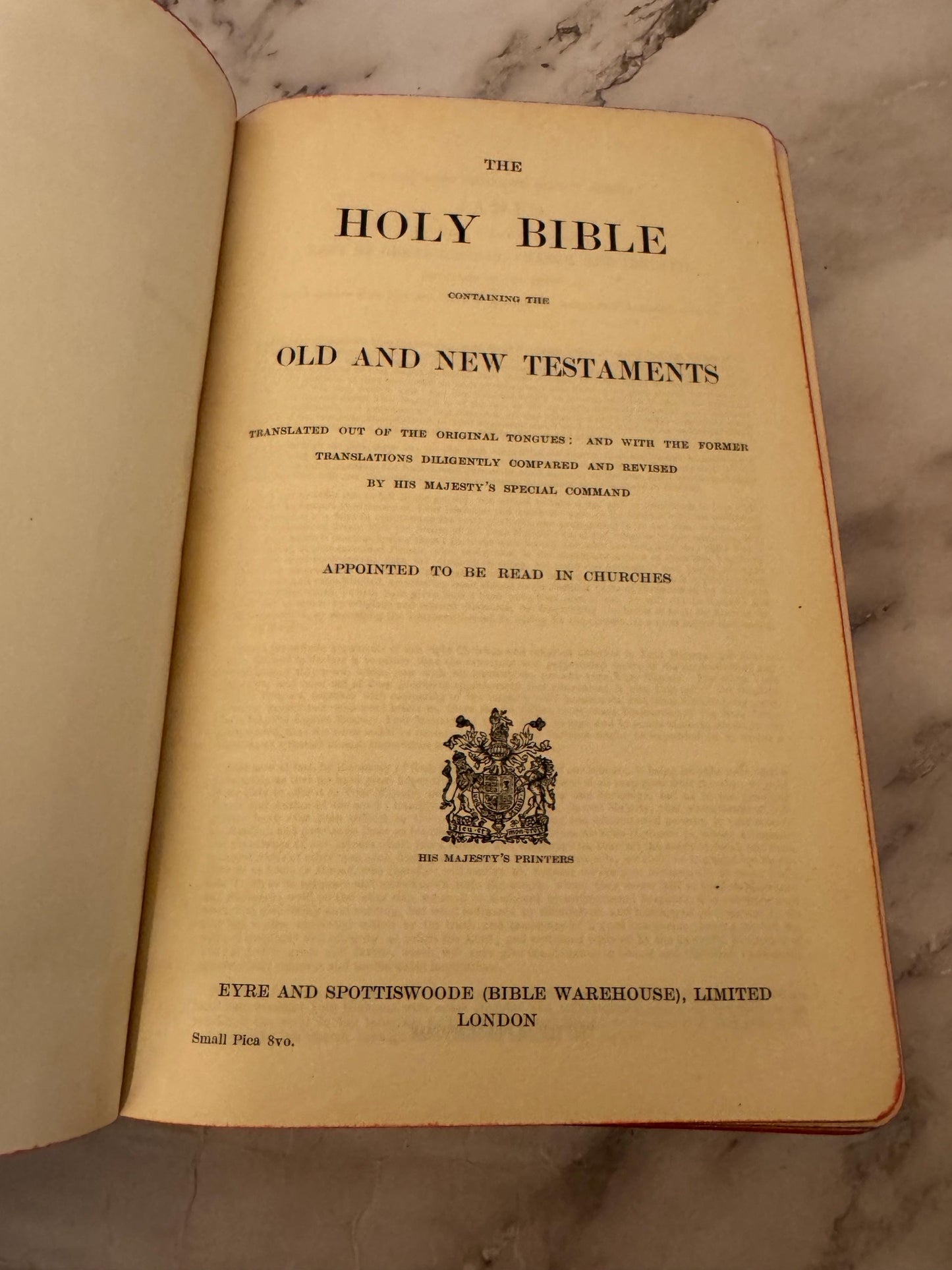 1935 Large Family Holy Bible KJV Leather Bound Illustrated Vintage Christian Bible - Ref x624