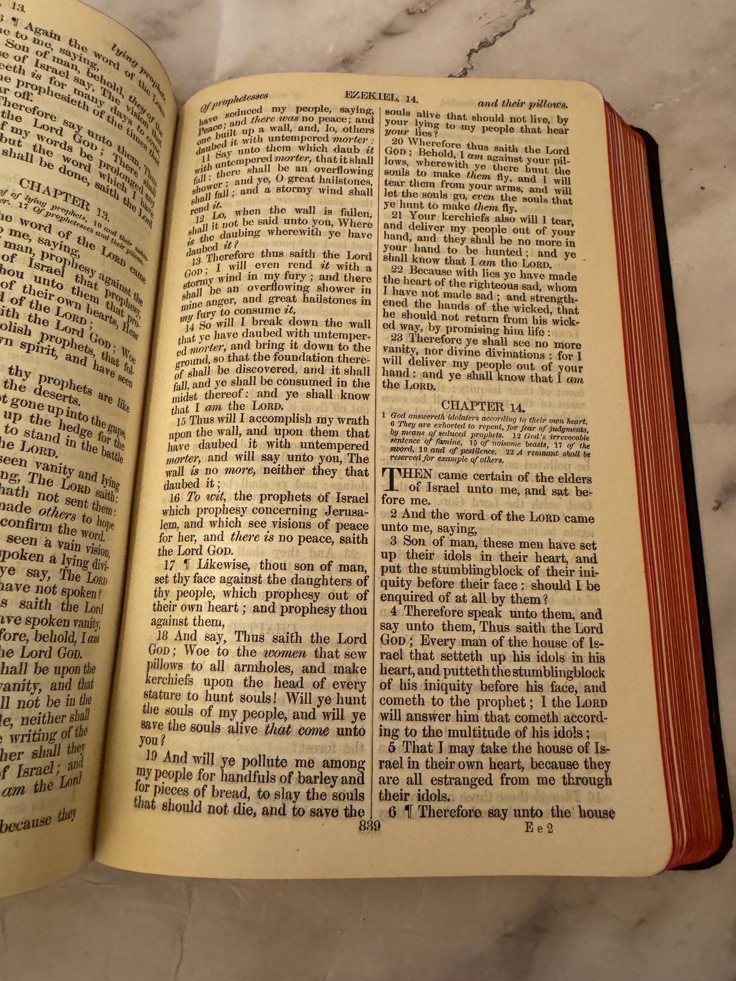 1935 Large Family Holy Bible KJV Leather Bound Illustrated Vintage Christian Bible - Ref x624