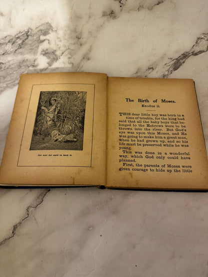 c1900 Antique Bible Stories Book Illustrated Children’s Christian Book - Ref X621