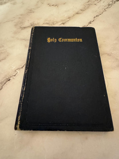 1910 Holy Communion Prayer Book Leather Bound Christian Devotional - Ref X619