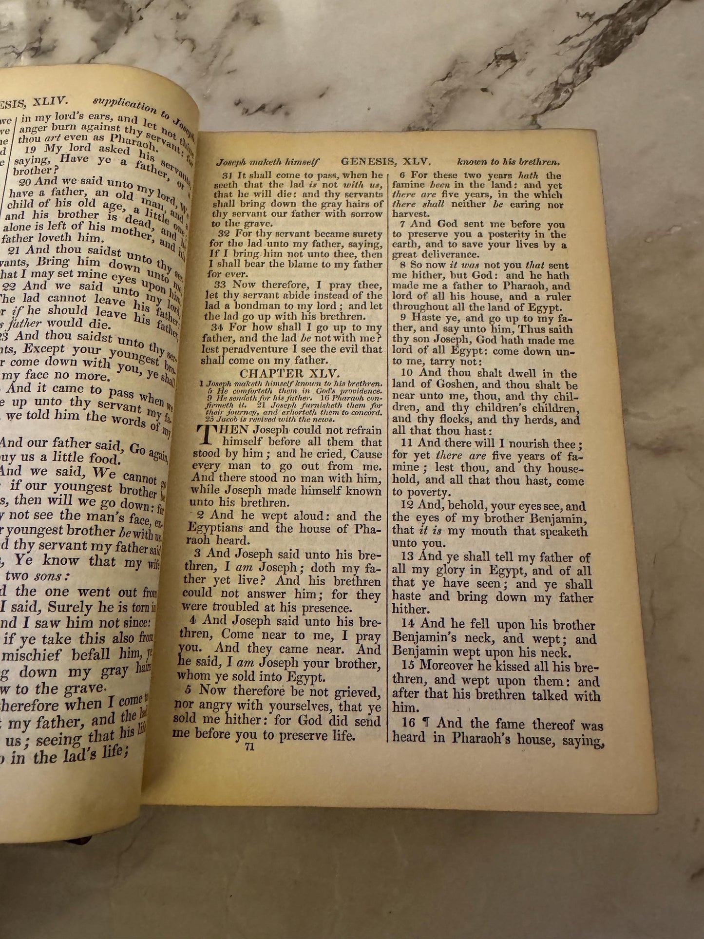 1872 Oxford KJV Holy Bible Leather Bound- Ref X615