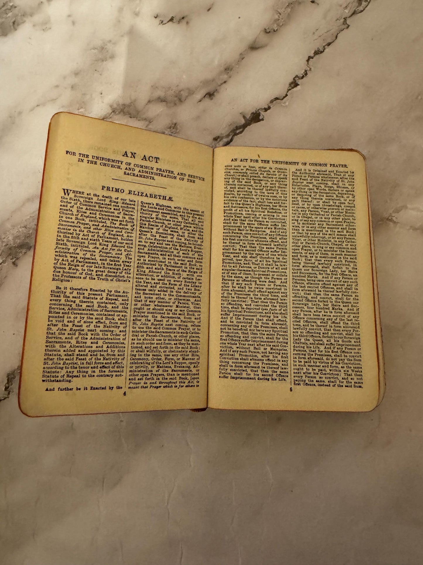 Antique Book of Common Prayer Oxford Mini Pocket Bible 1913 - Ref X617