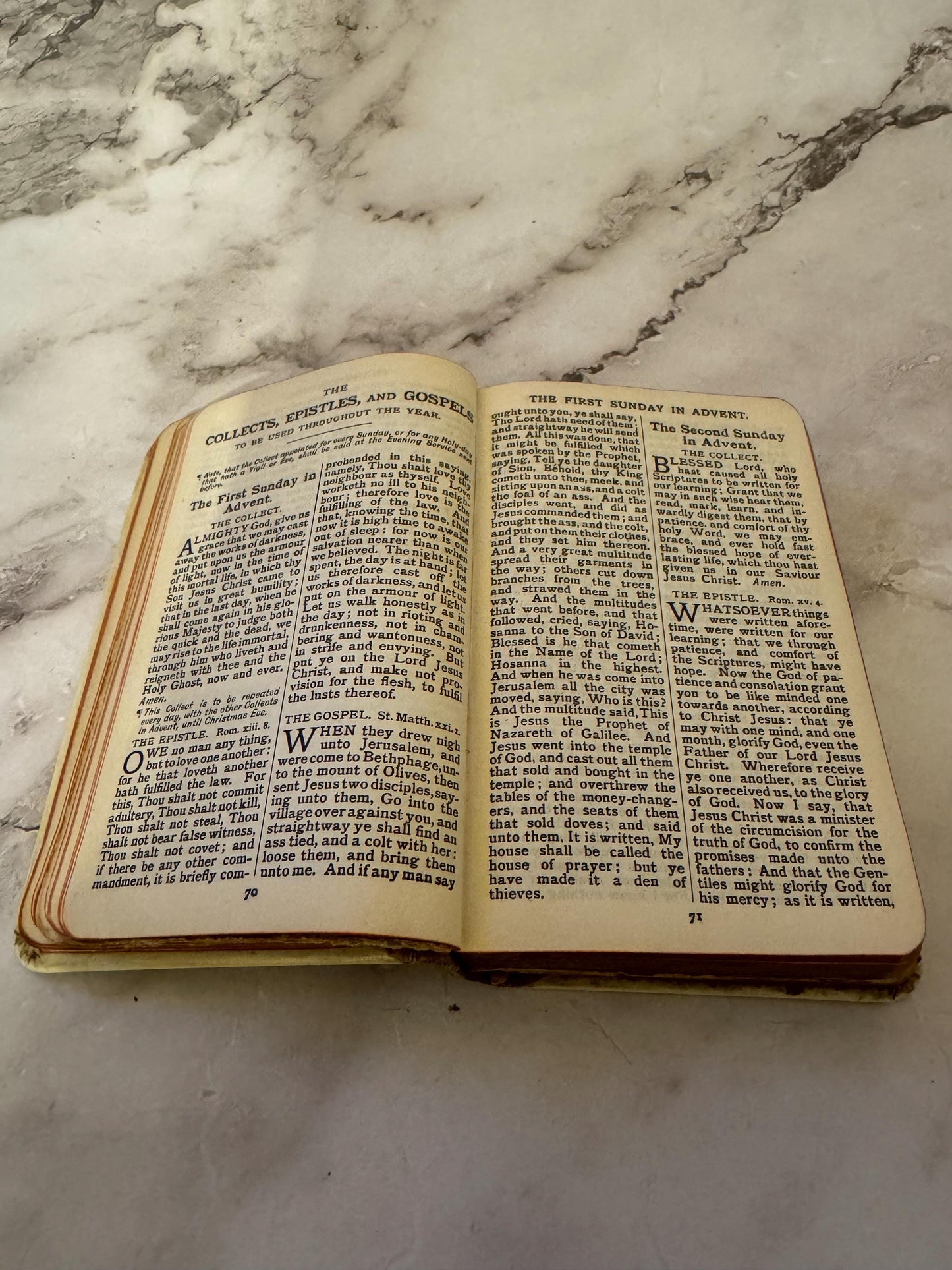Antique Book of Common Prayer Oxford Mini Pocket Bible 1913 - Ref X617