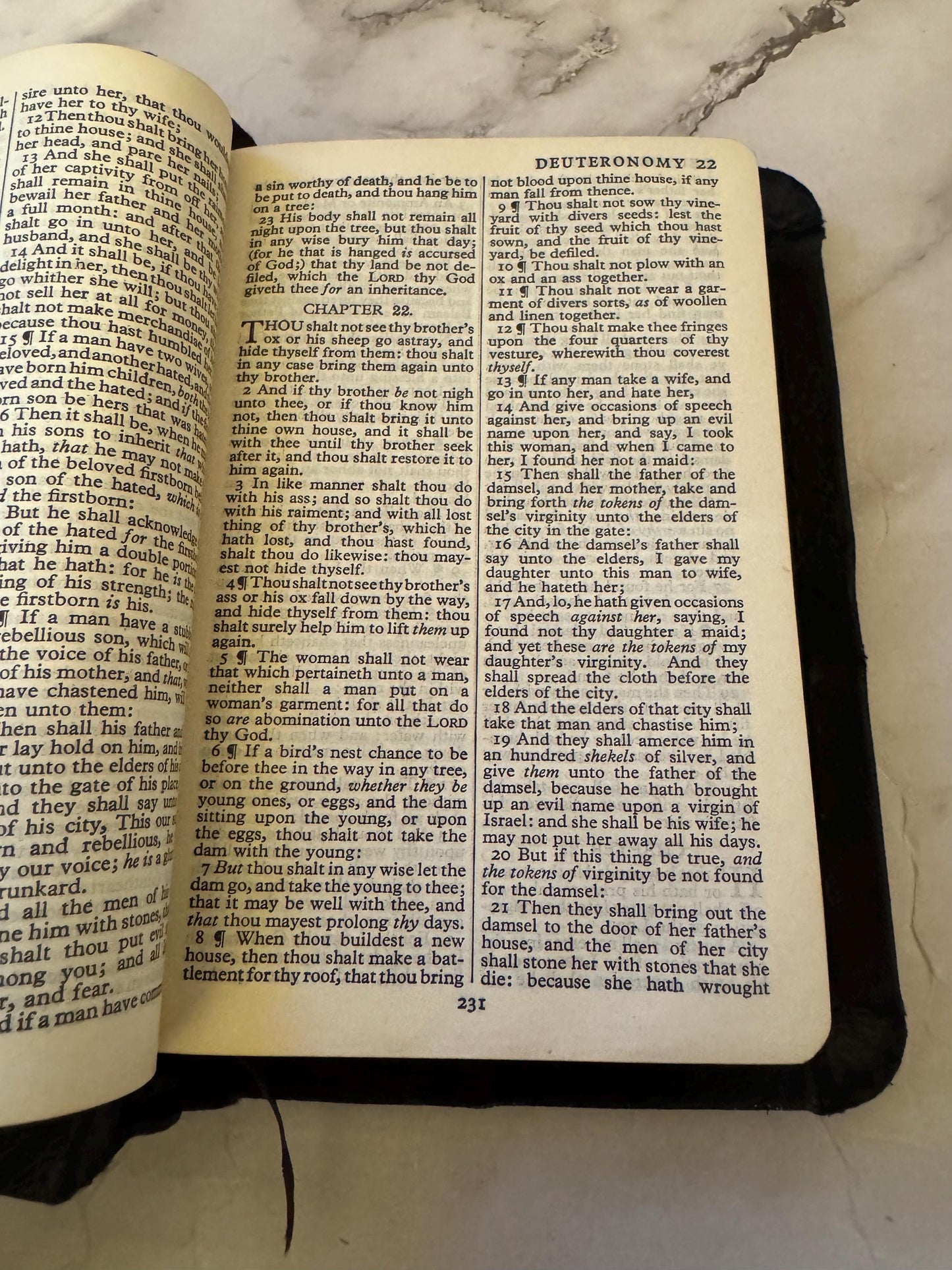 Antique Holy Bible Yapp Binding Early 1900s Leather Bound KJV Vintage Christian Bible Pocket - Ref x613