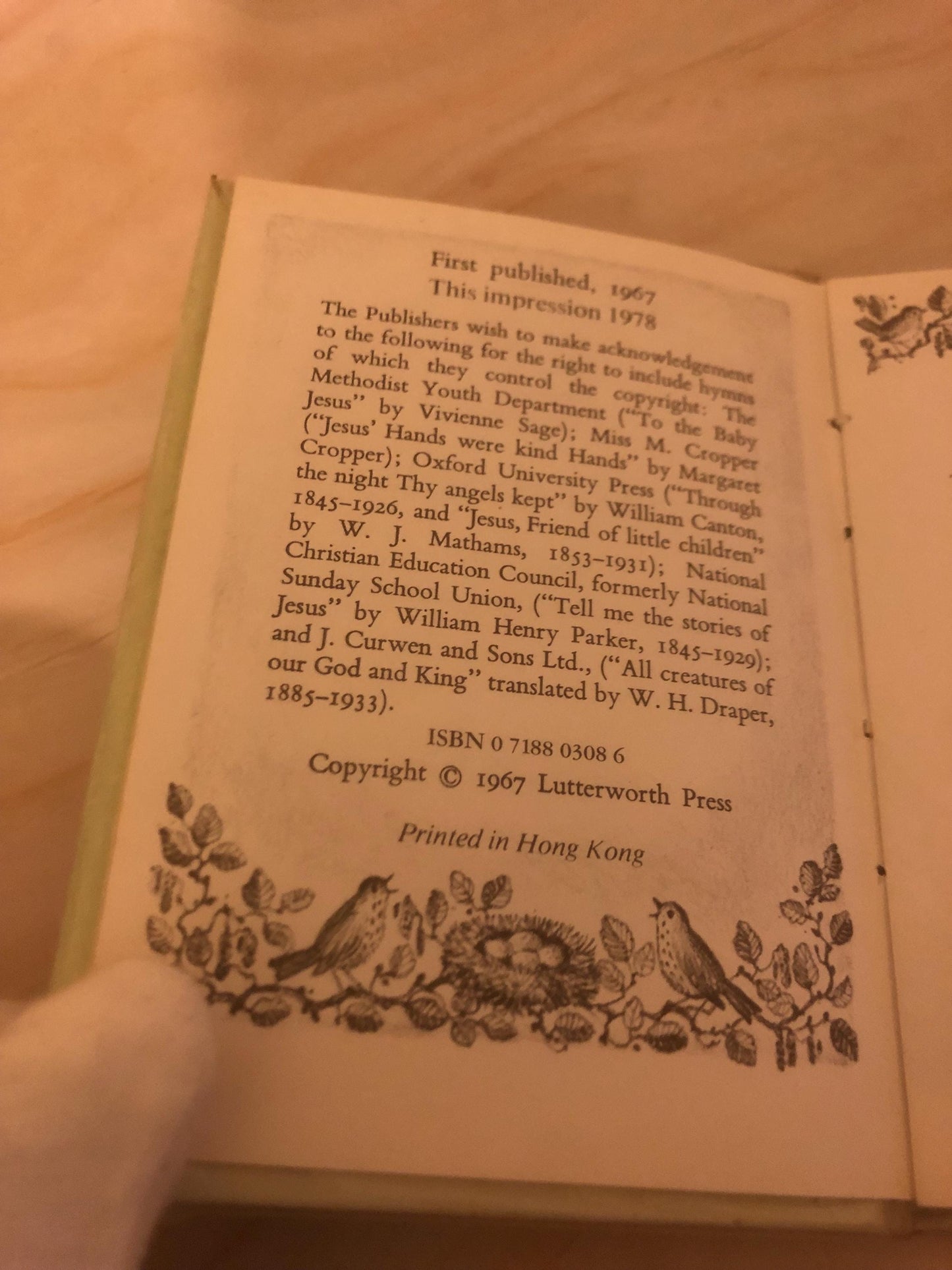 1978 Illustrated Children’s Hymn Book Christian Songs- Ref x488