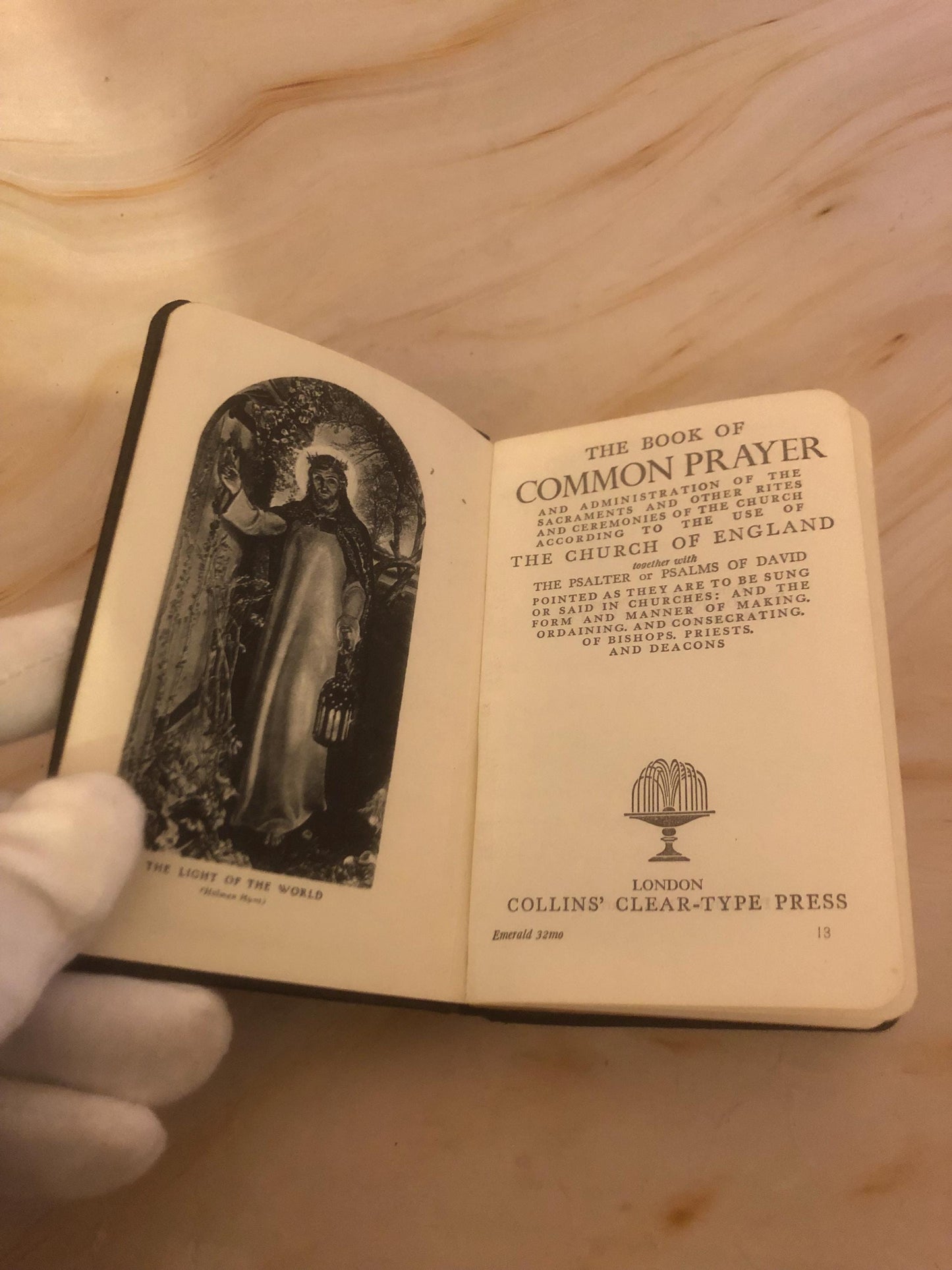 Mini Book of Common Prayer & Hymns – Pocket Size – Vintage Christian Prayer Book - Ref x485