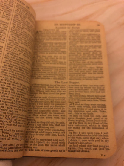 1800s Miniature Pocket Bible Daily Portion Edition - Ref x479