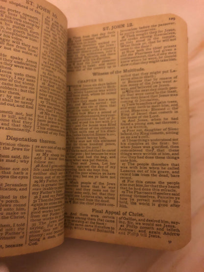 1800s Miniature Pocket Bible Daily Portion Edition - Ref x479