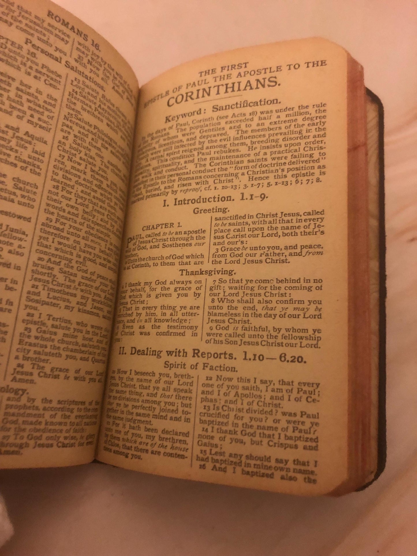 1800s Miniature Pocket Bible Daily Portion Edition - Ref x479
