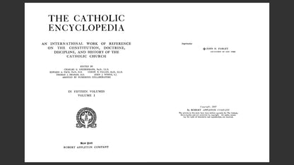 Catholic Encyclopedia (1907–1922) Complete 17 Volumes PDF Download | Original Catholic Church History, Doctrine & Theology