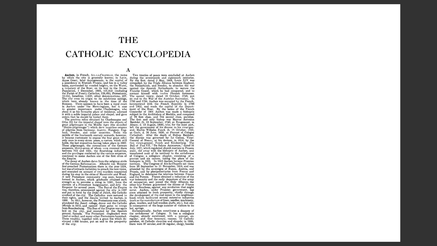 Catholic Encyclopedia (1907–1922) Complete 17 Volumes PDF Download | Original Catholic Church History, Doctrine & Theology