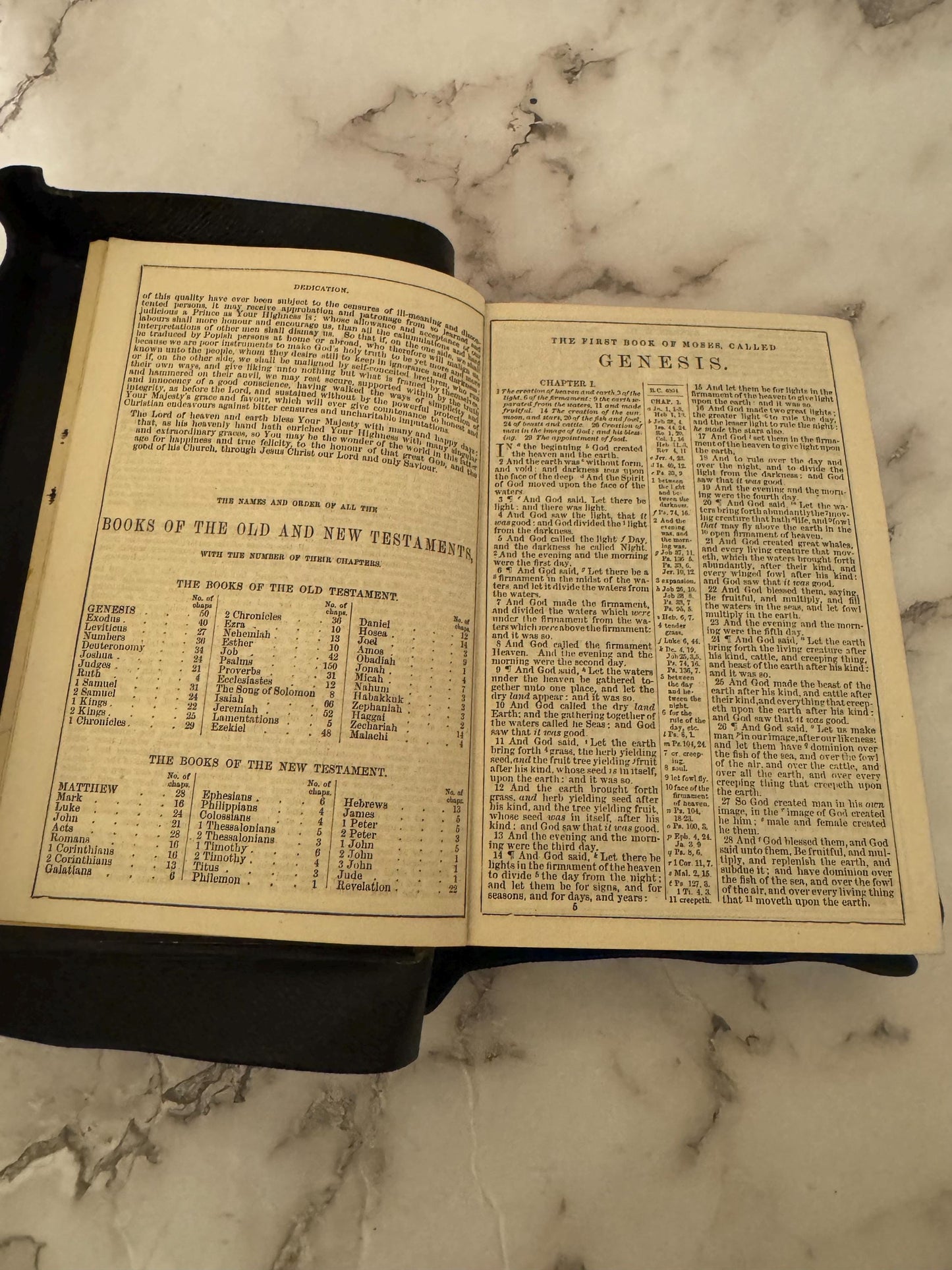 1877 King James Holy Bible Leather Yapp Binding - Ref x607