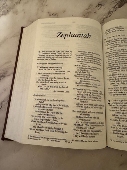 1994 NIV Bible with 1963 Church Wedding Pamphlet Vintage Christian Keepsake Gift - Ref x582