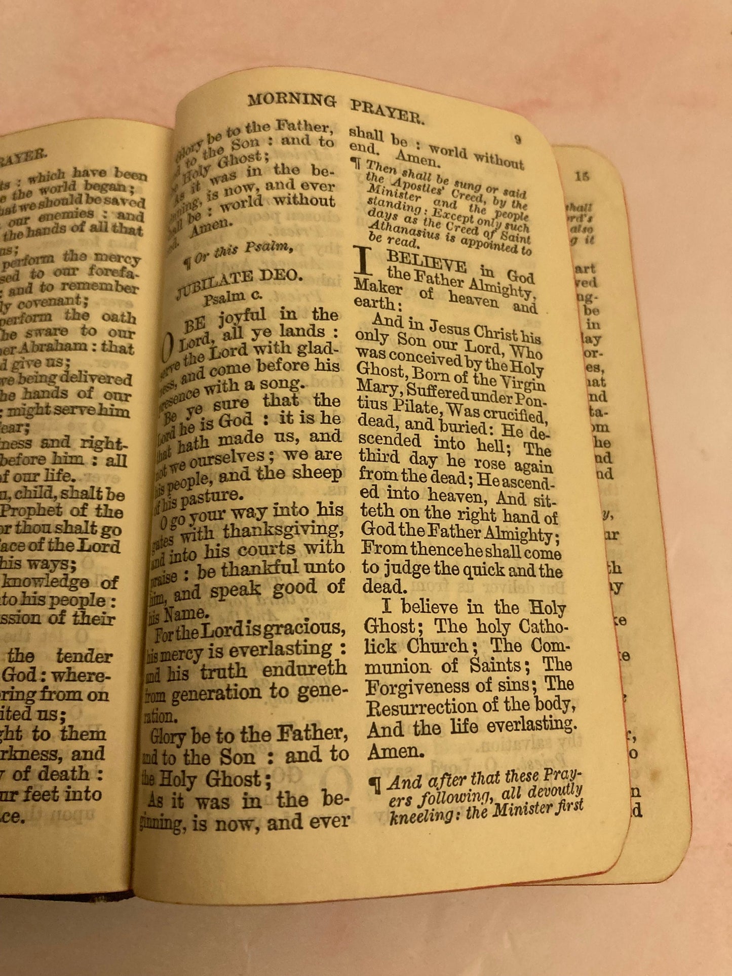 Antique Church Hymn Book – Book of Common Prayer & Hymns – Anglican Prayer Book - (Ref x192)