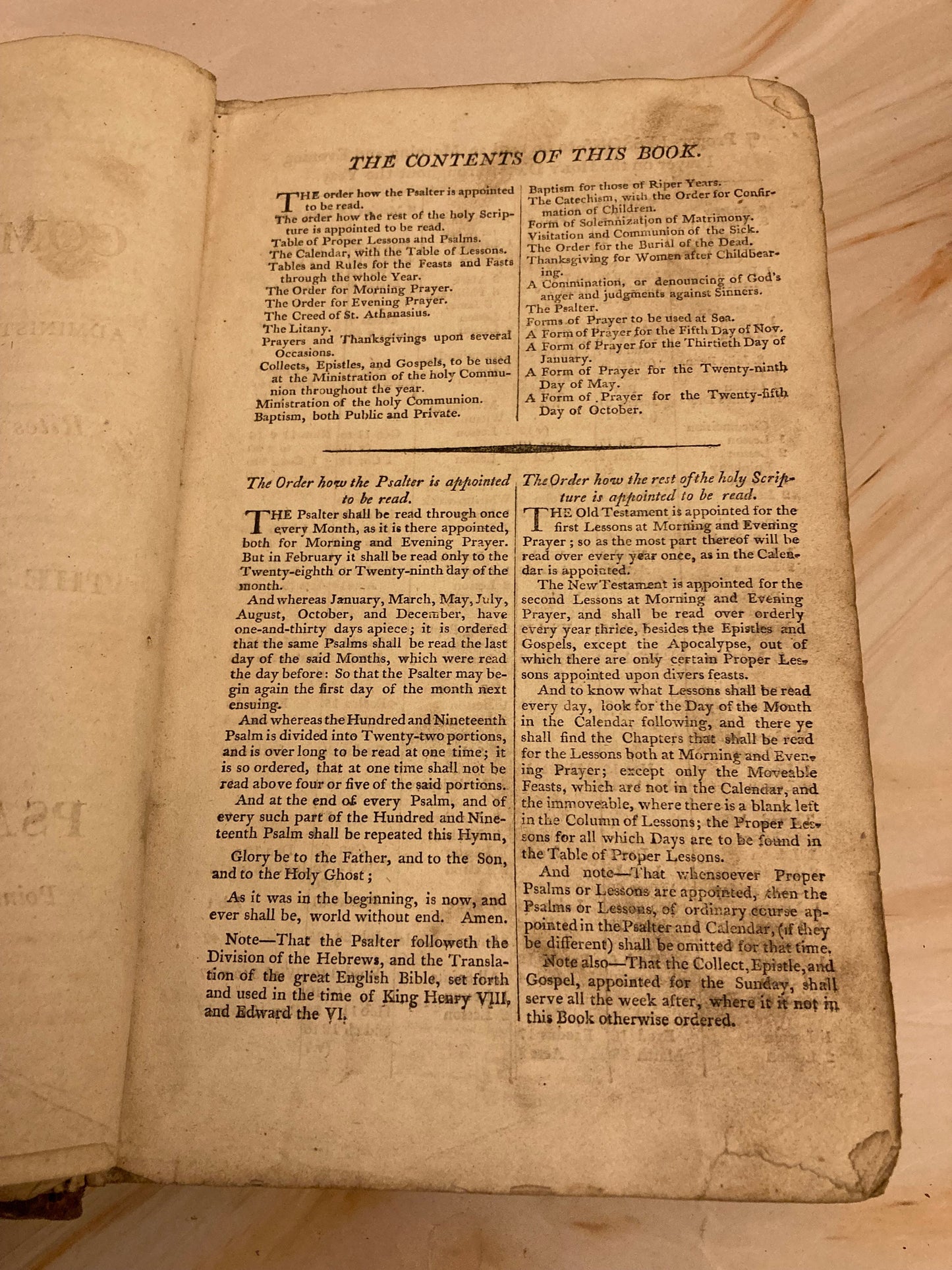 Vintage Book of Common Prayer Church of England Anglican Prayer Book Antique Religious Book - (Ref x184)