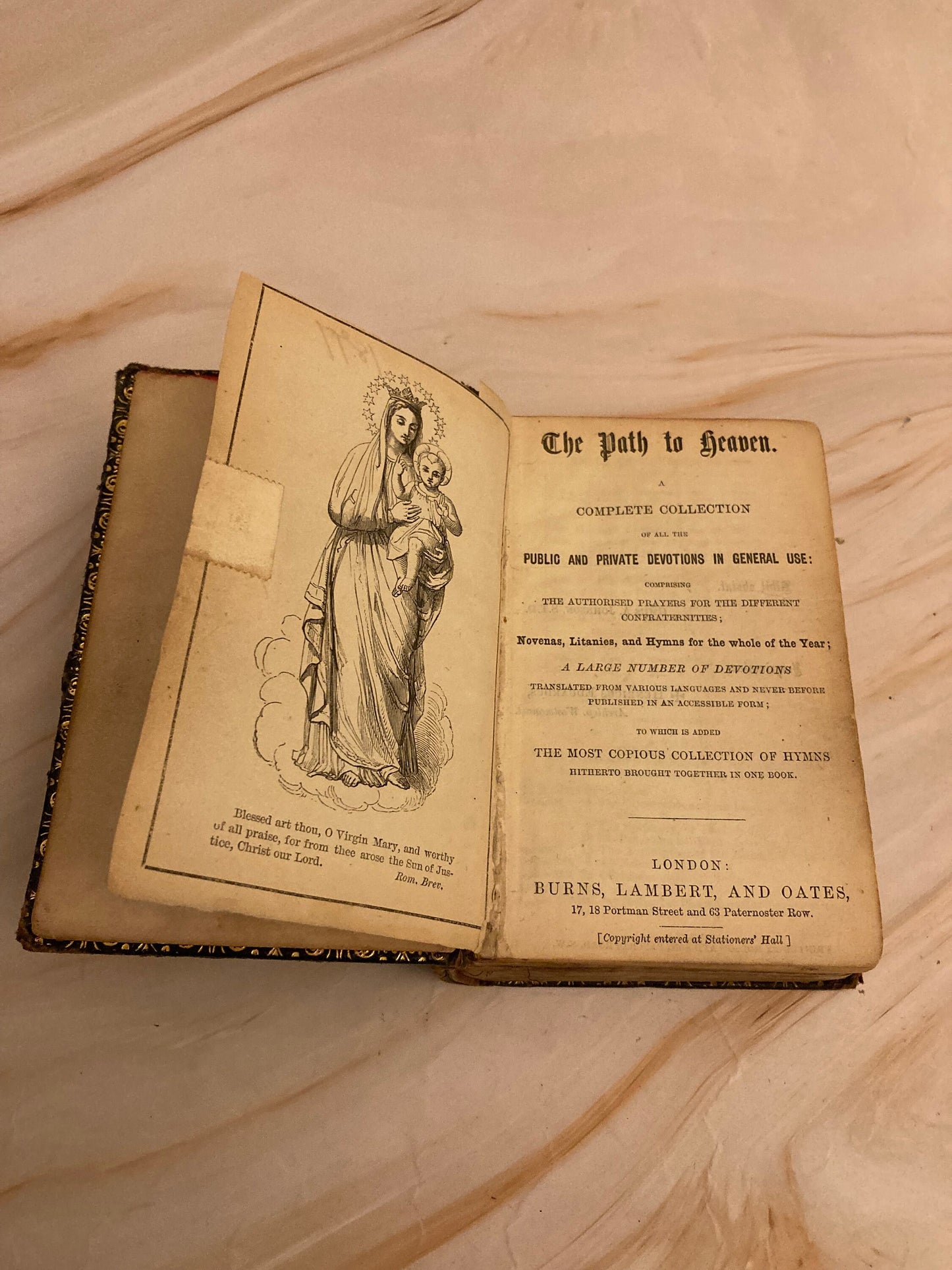 1811 Antique Hymn Book The Path to Heaven Rare 1800s Religious Book Christian Hymns