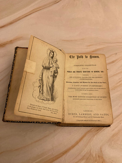 1811 Antique Hymn Book The Path to Heaven Rare 1800s Religious Book Christian Hymns
