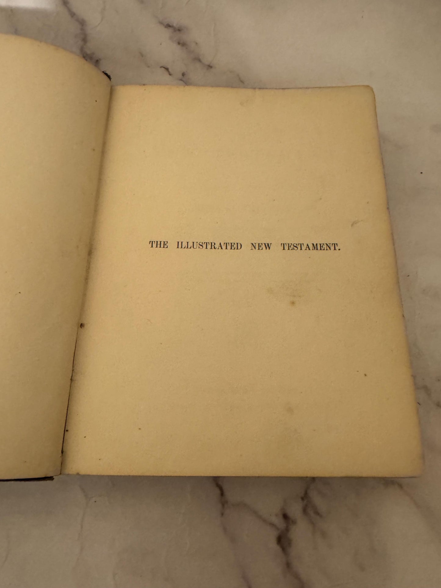 Antique Illustrated New Testament Bible – Late 1800s Christian Book - Ref x595
