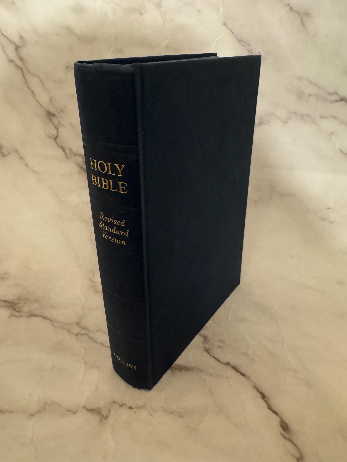 Vintage Holy Bible RSV 1952 Collins – Blue Hardcover Christian Gift, Compact Bible - Ref x589