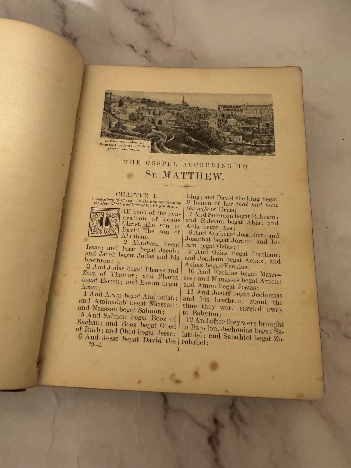 Antique Illustrated New Testament Bible – Late 1800s Christian Book - Ref x595