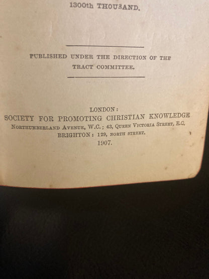 1907 Holy Communion Book Pocket Prayer Book Vintage Christian Religious Book - (x24)