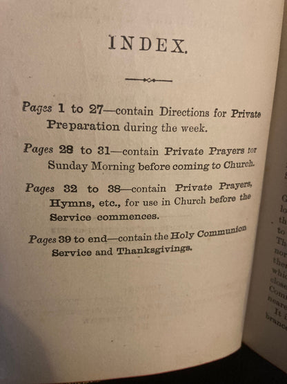 1907 Holy Communion Book Pocket Prayer Book Vintage Christian Religious Book - (x24)