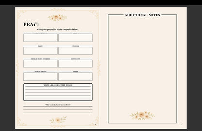 Daily Devotional Journal for Women • Christian Prayer Journal • Bible Study Planner Printable • Scripture Workbook • 230+ Page Faith PDF
