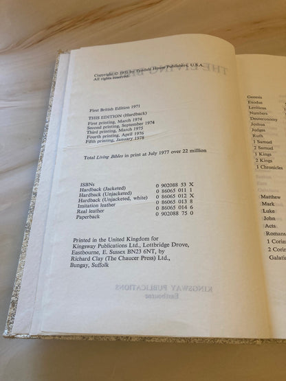 1978 The Living Bible Hardcover Edition - (Ref X74)