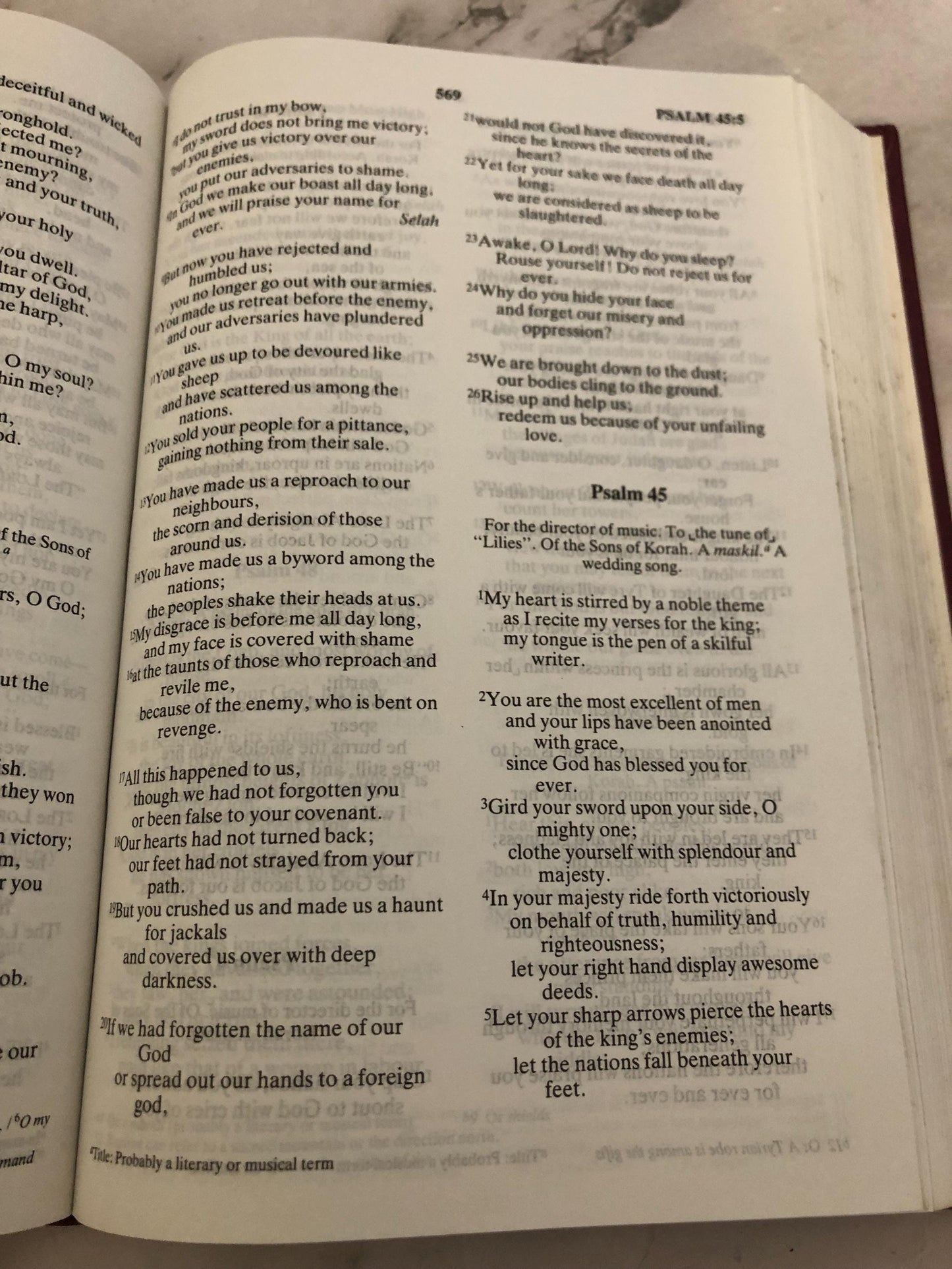 2001 NIV Holy Bible Hardcover Edition - Ref x526