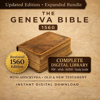 1560 Geneva Bible PDF (With Apocrypha) – Complete Study Bundle | Instant Download