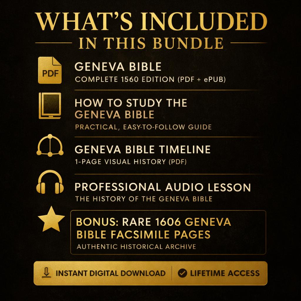 1560 Geneva Bible PDF (With Apocrypha) – Complete Study Bundle | Instant Download