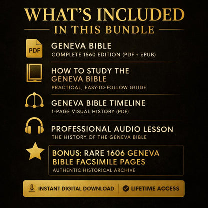 1560 Geneva Bible PDF (With Apocrypha) – Complete Study Bundle | Instant Download