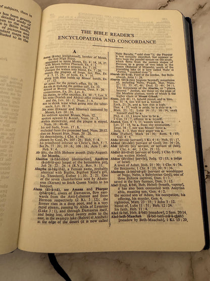 1962 Bible Reader’s Encyclopaedia and Concordance Rev W M Clow - Ref x583