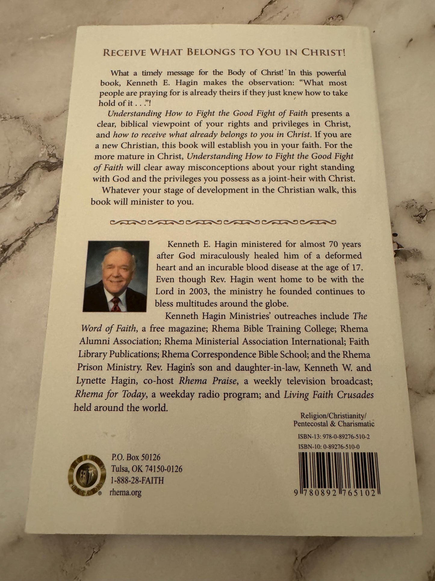 Understanding How to Fight the Good Fight of Faith book Kenneth Hagin - Ref x577