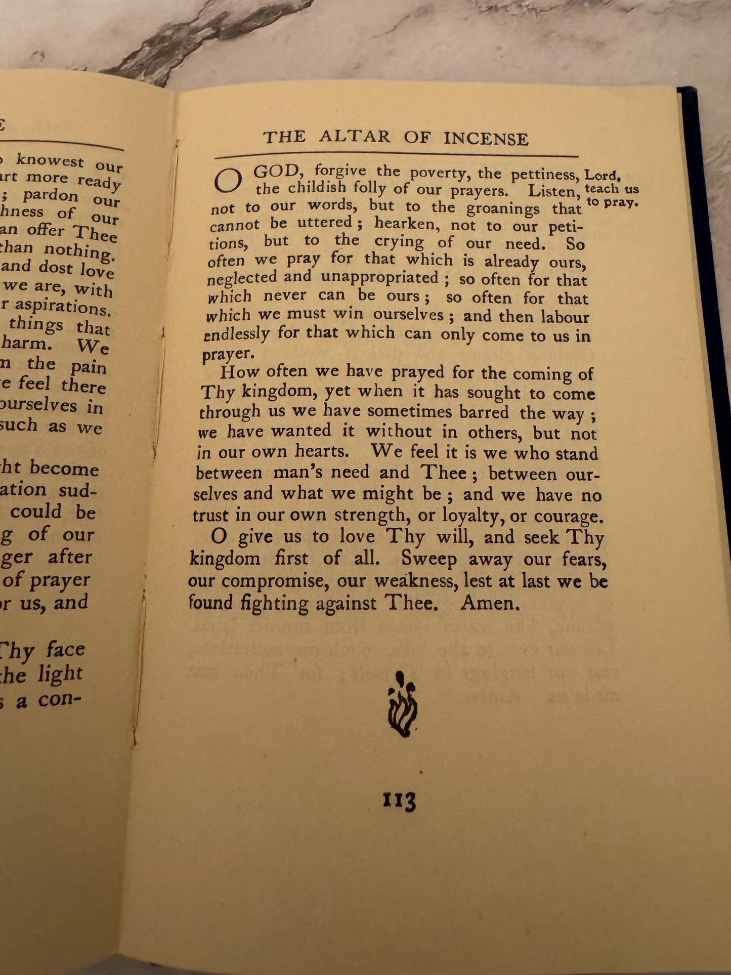 1949 The Temple A Book of Prayers by W E Orchard J M Dent and Sons - Ref x569