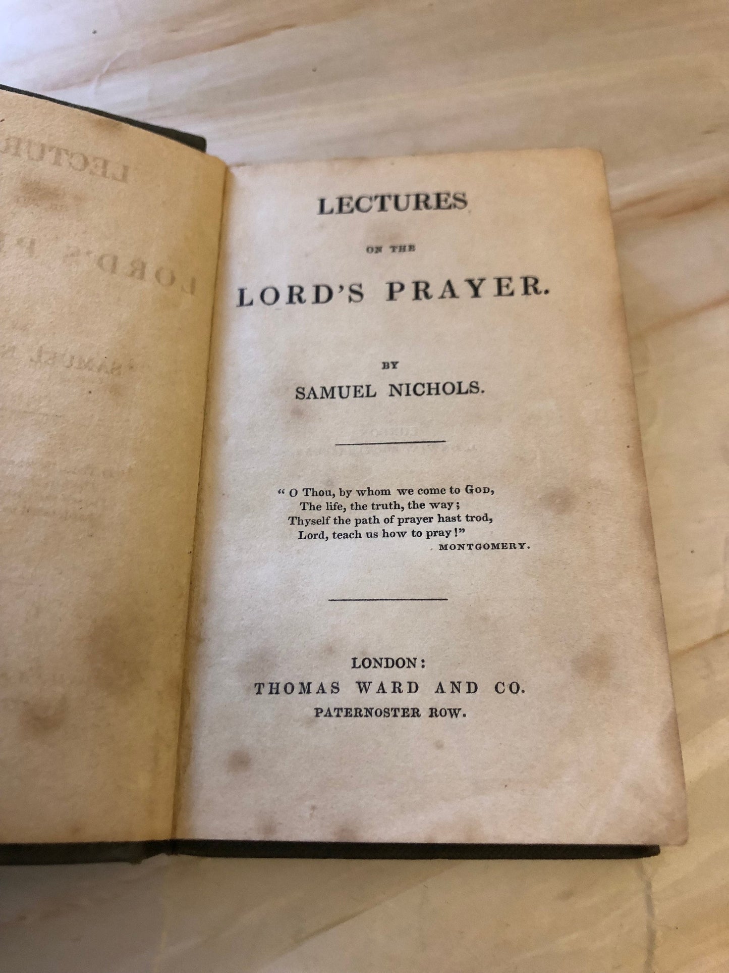 Vintage Christian Book Lectures on the Lord’s Prayer Religious Study Book Antique Book - (Ref x367)