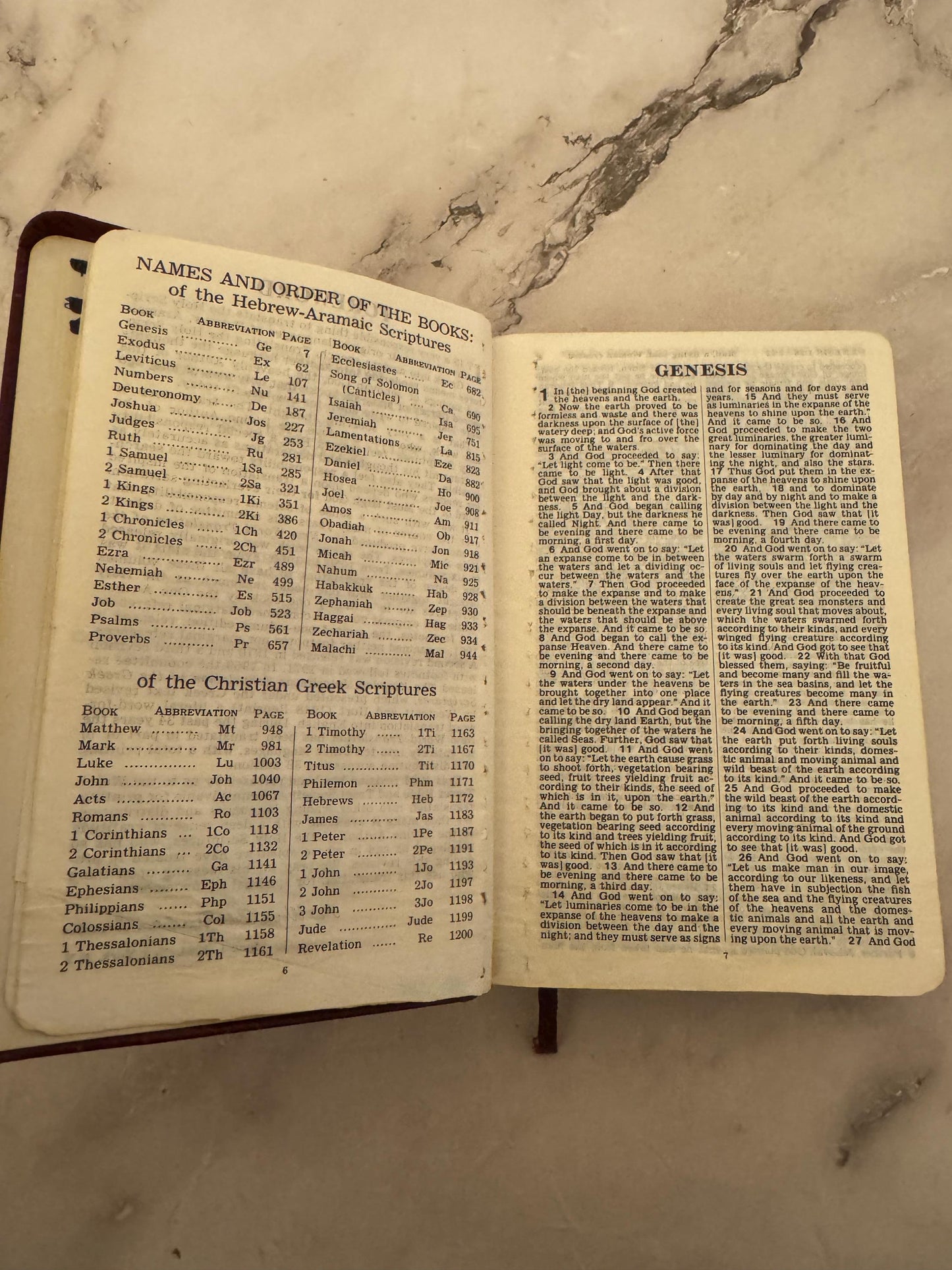 1984 New World Translation of the Holy Scriptures Pocket Size Burgundy Vinyl - Ref x567