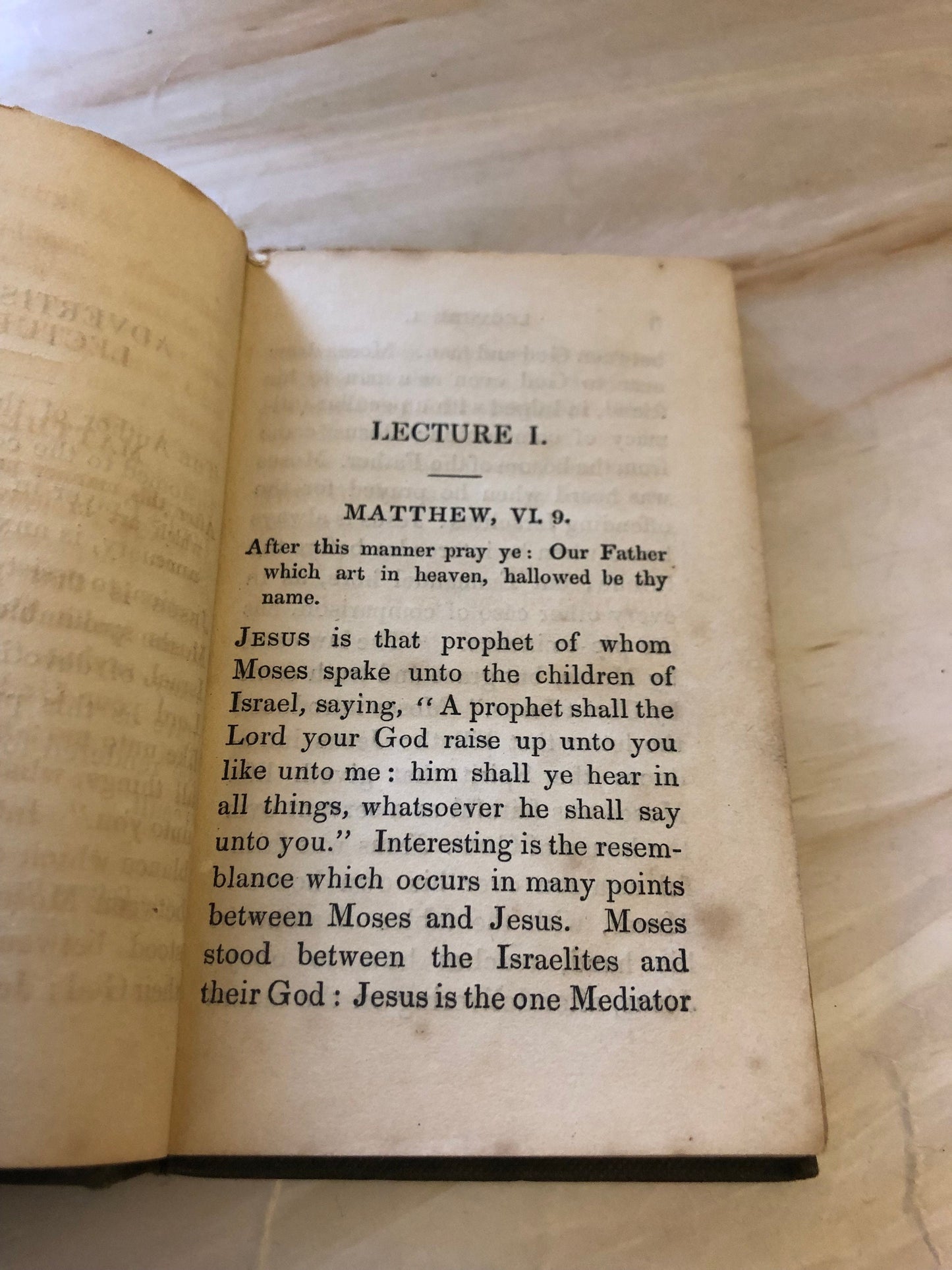 Vintage Christian Book Lectures on the Lord’s Prayer Religious Study Book Antique Book - (Ref x367)