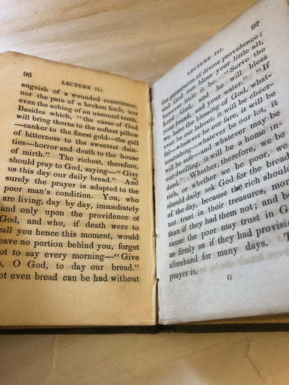 Vintage Christian Book Lectures on the Lord’s Prayer Religious Study Book Antique Book - (Ref x367)