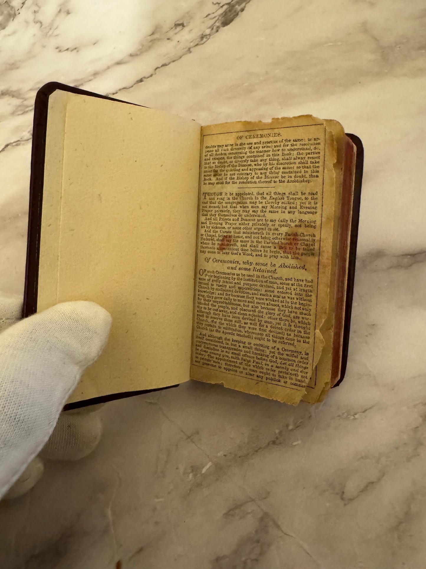 c1840 Victorian Book of Common Prayer and Hymns Leather Pocket Edition - Ref x564