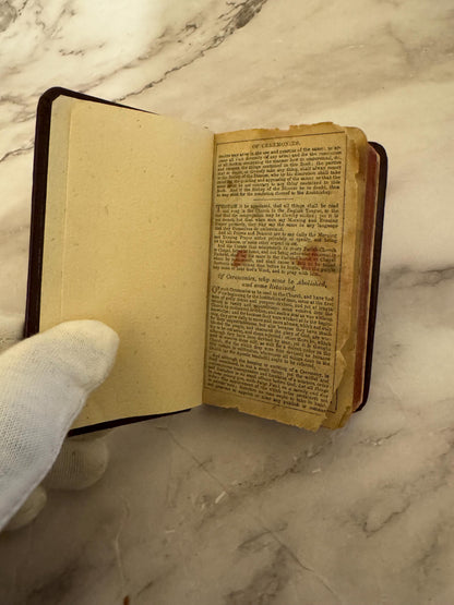 c1840 Victorian Book of Common Prayer and Hymns Leather Pocket Edition - Ref x564