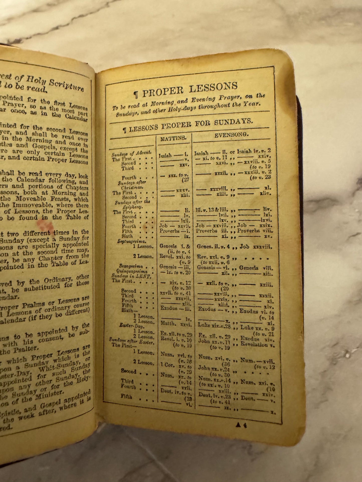 c1840 Victorian Book of Common Prayer and Hymns Leather Pocket Edition - Ref x564