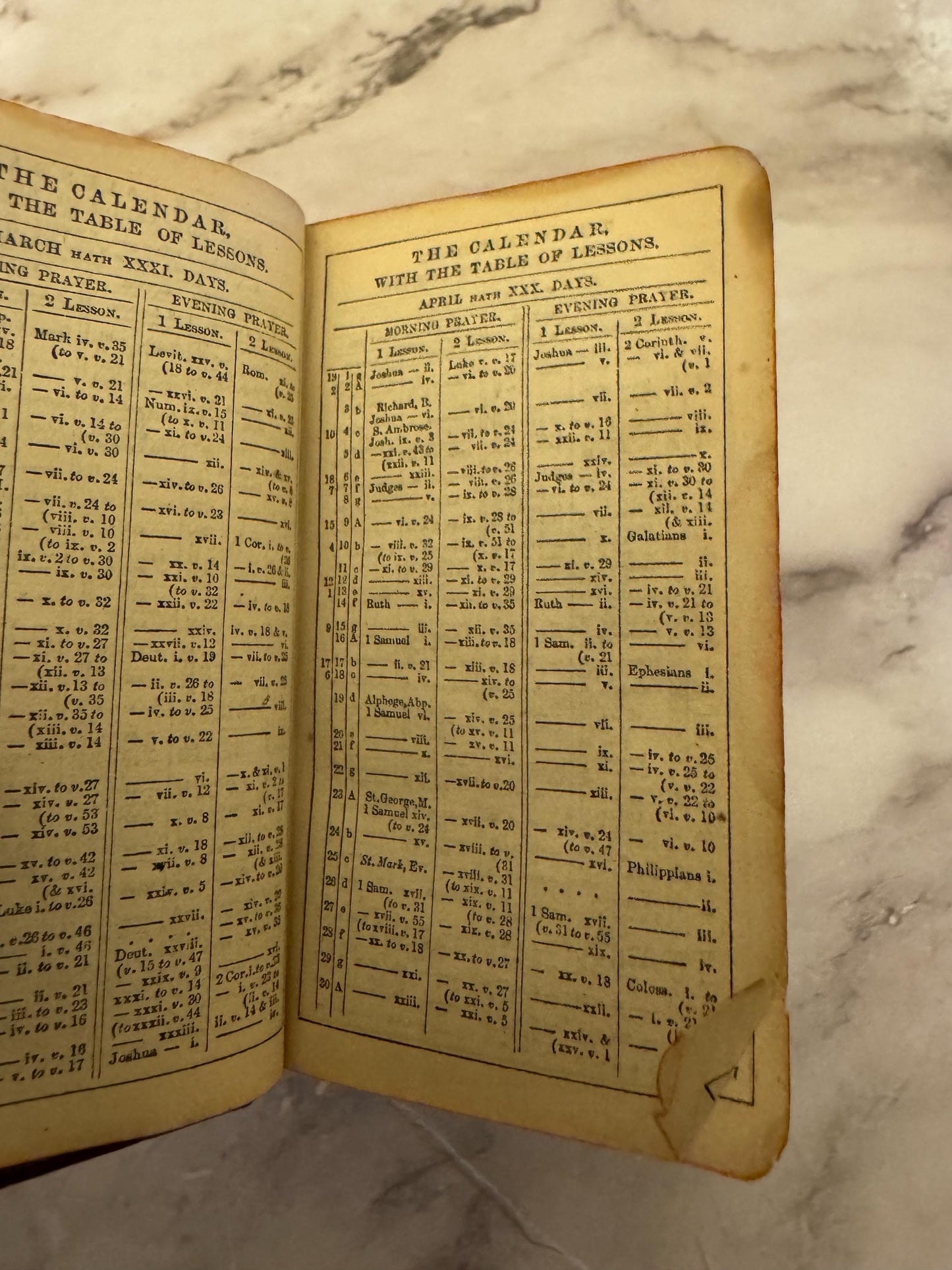 c1840 Victorian Book of Common Prayer and Hymns Leather Pocket Edition - Ref x564