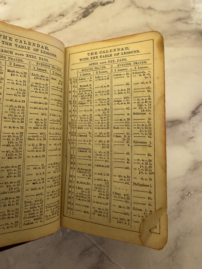 c1840 Victorian Book of Common Prayer and Hymns Leather Pocket Edition - Ref x564