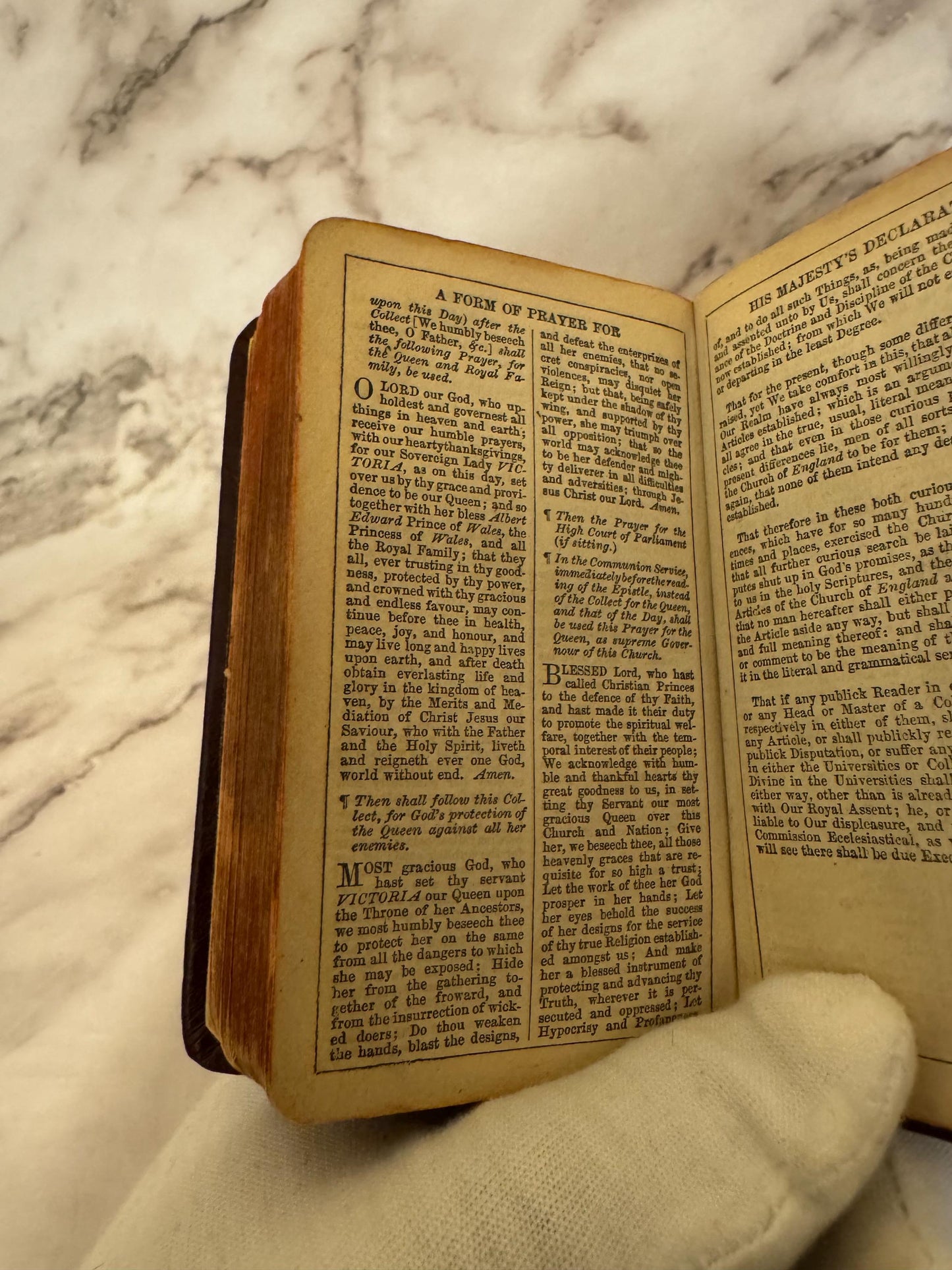 c1840 Victorian Book of Common Prayer and Hymns Leather Pocket Edition - Ref x564